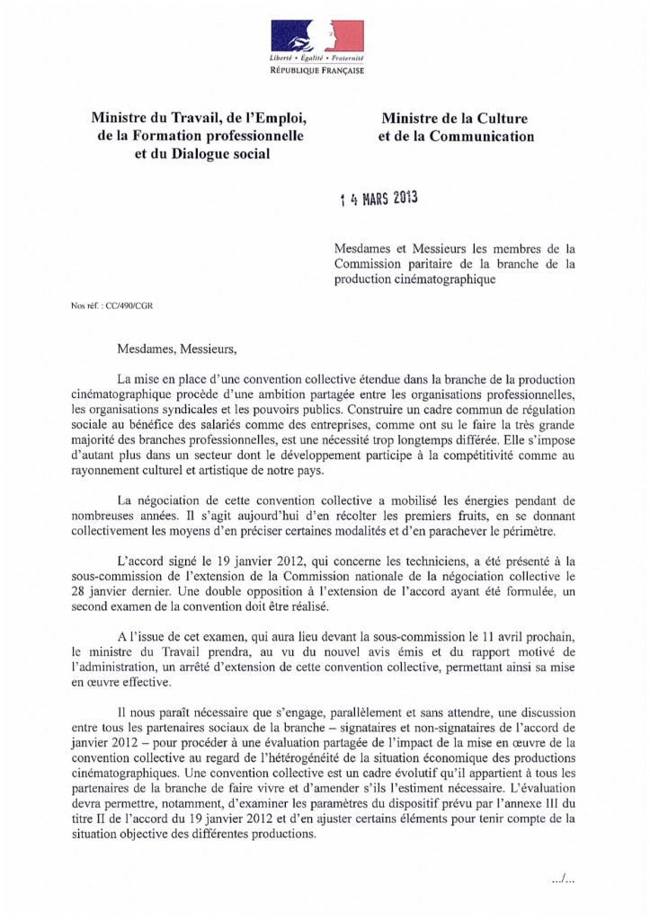 Courrier conjoint M Sapin - A Filippetti