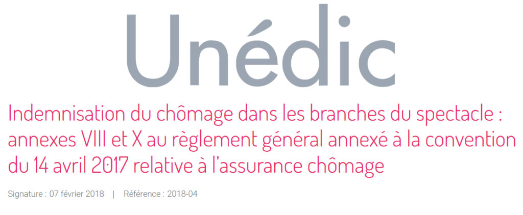 UNEDIC circulaire n° 2018-04 - Assurance chômage